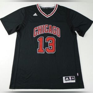 Adidas Chicago Bulls Joakim Noah Sleeved Basketball  Jersey Size Mens Large 2XL